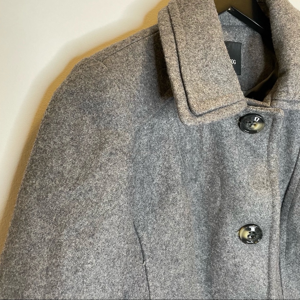 LONDON FOG Gray Wool Pea Coat Extra Small - Picture 2 of 7